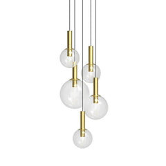 SONNEMAN Bubbles Chandelier - 5 Light Mid-Century Modern Design with Playful Aesthetic and Versatile Style