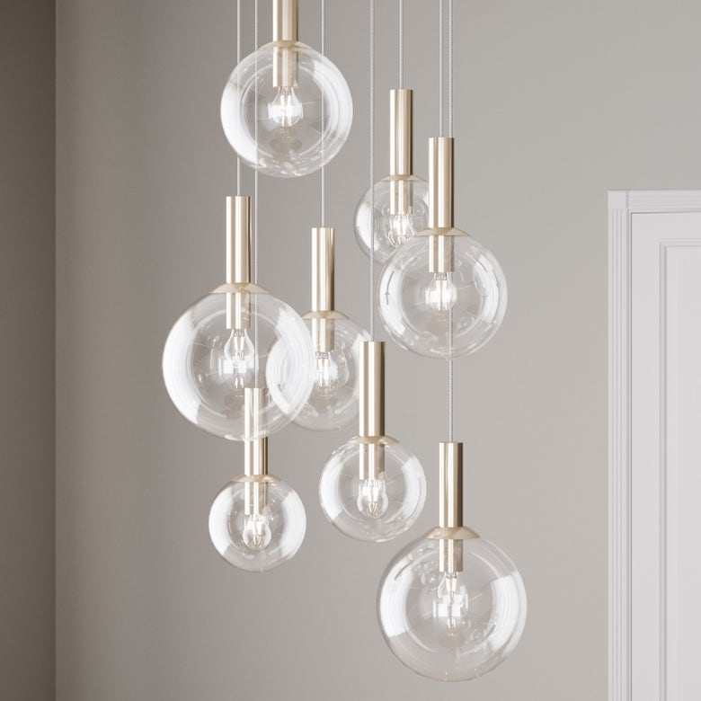 SONNEMAN-Bubbles Chandelier - 8 Light Mid-Century Modern Design with Playful Elegance and Timeless Appeal