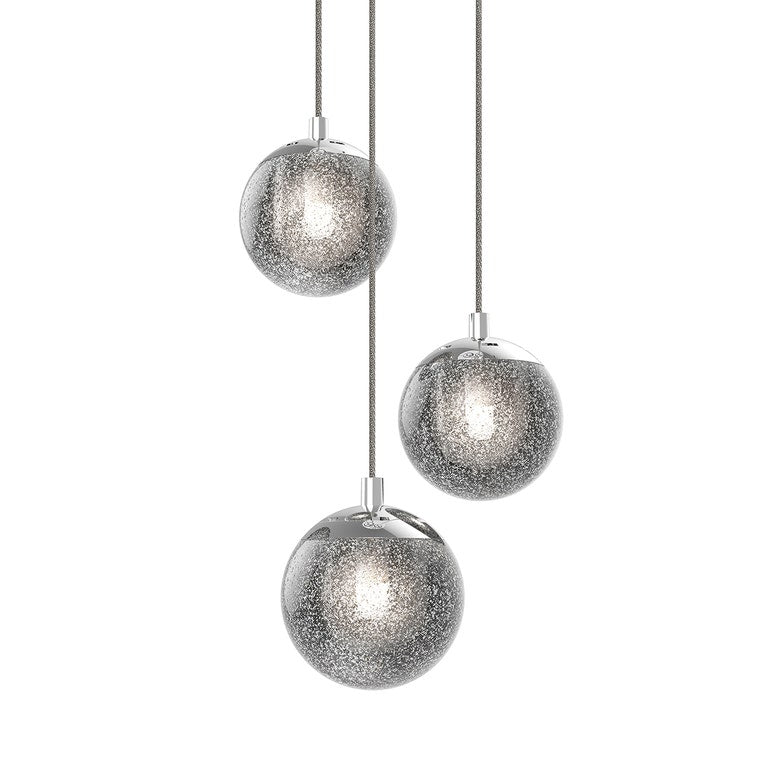 SONNEMAN Champagne Bubbles LED Chandelier - 3 Light Fixture with Stunning Glass Crystal Balls