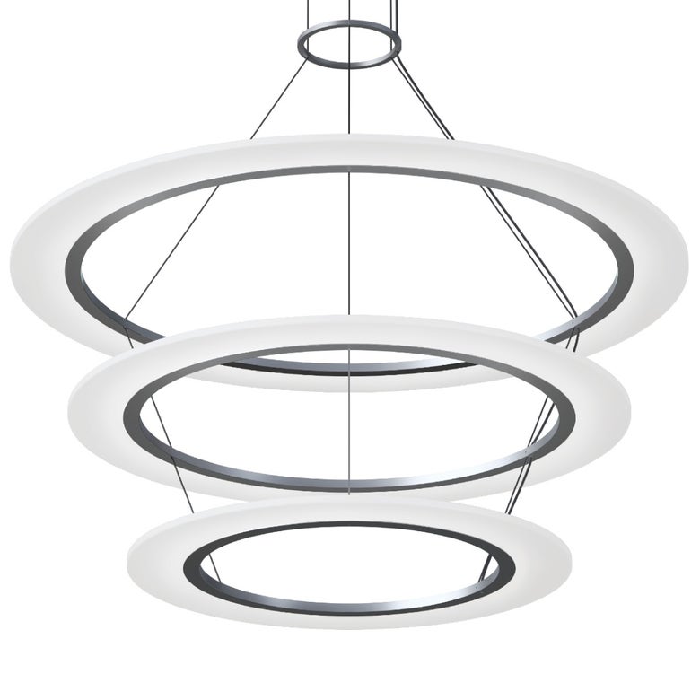 SONNEMAN Large Arctic Rings 3-Light LED Chandelier - Weightless Design with Modern Elegance