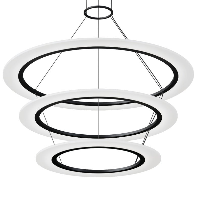 SONNEMAN Large Arctic Rings 3-Light LED Chandelier - Weightless Design with Modern Elegance