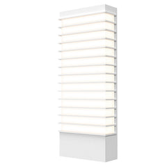 SONNEMAN-Modern 21" Wide LED Sconce With Rectangular Ribs And White Acrylic Diffuser For Contemporary Spaces