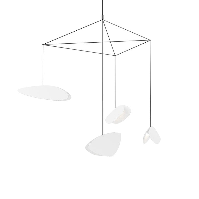 SONNEMAN Modern 4-Light LED Chandelier in Whimsical Shapes Inspired by Mondrian and Miró