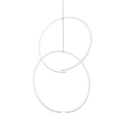 SONNEMAN Modern Torc 2-Light LED Chandelier with Unique Offset Arc Design and Deconstructed Style