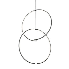 SONNEMAN Modern Torc 2-Light LED Chandelier with Unique Offset Arc Design and Deconstructed Style