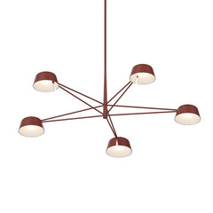 SONNEMAN Ray 5-Light Chandelier with Adjustable Hanging Heights and Modern Geometric Design