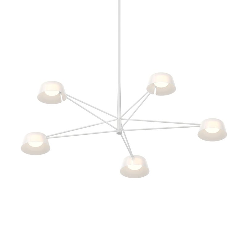 SONNEMAN Ray 5-Light Chandelier with Adjustable Hanging Heights and Modern Geometric Design