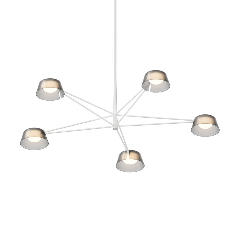 SONNEMAN Ray 5-Light Chandelier with Adjustable Hanging Heights and Modern Geometric Design