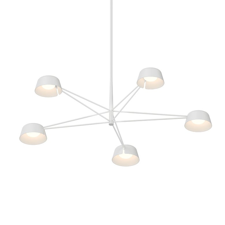 SONNEMAN Ray 5-Light Chandelier with Adjustable Hanging Heights and Modern Geometric Design