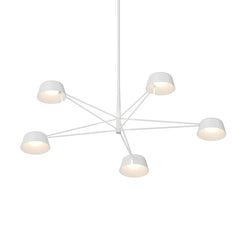 SONNEMAN Ray 5-Light Chandelier with Adjustable Hanging Heights and Modern Geometric Design