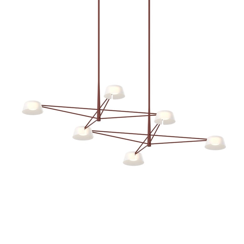 SONNEMAN Ray 6-Light Modern Chandelier with Adjustable Hanging Heights and Playful Geometry