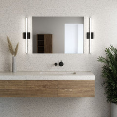 SONNEMAN Stix 24 Inch LED Bath Bar - Modern Geometric Design with Energy-Efficient Illumination