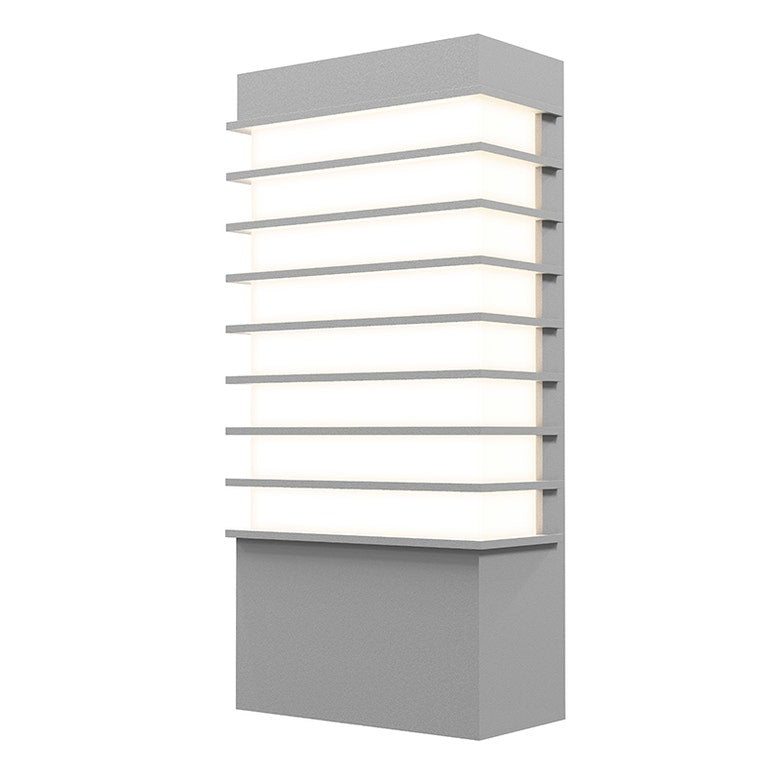 SONNEMAN Tawa Modern 13" LED Sconce with White Acrylic Diffuser and Rectangular Rib Design