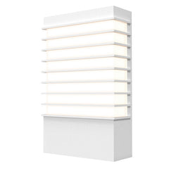 SONNEMAN Tawa Modern 13" Wide LED Sconce with Rectangular Ribs and White Acrylic Diffuser