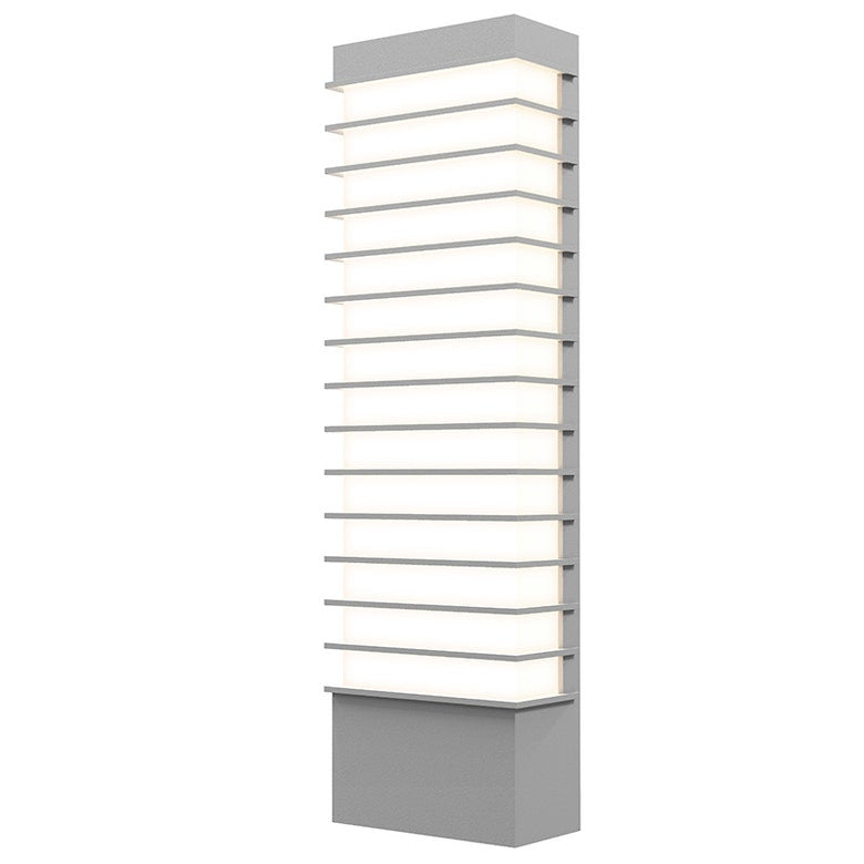 SONNEMAN Tawa Modern 21" LED Sconce with White Acrylic Diffuser and Rectilinear Column Design