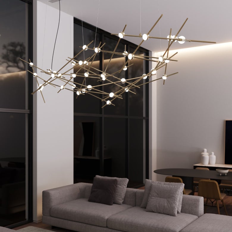 SONNEMAN-Ursa Constellation LED Chandelier - Celestial Design with Interconnected Star Patterns