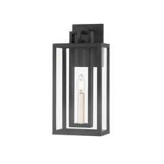 Troy Lighting Amire Outdoor Wall Sconce - Modern Minimalist Design with Off-White Candles & Textured Black Finish