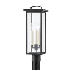 Troy Lighting Eden Outdoor Post Light - Timeless Cage Lantern in Textured Black or Bronze Finishes