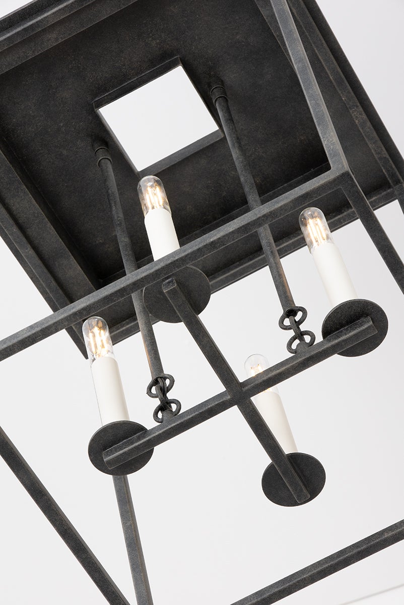 Troy Lighting Hart Lantern - Elegant Open Design With 4 Candle Holders, Old-World Charm and Modern Minimalism