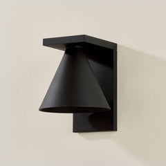 Troy Lighting Large Sean Outdoor Wall Sconce With Conical Shade And Textured Black Finish