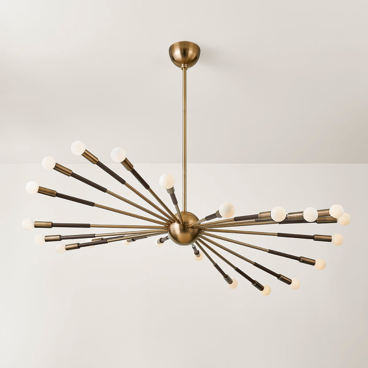 Troy Lighting Obie Chandelier - Large 22-Light Mid-Century Modern Design in Patina Brass and Bronze Finish