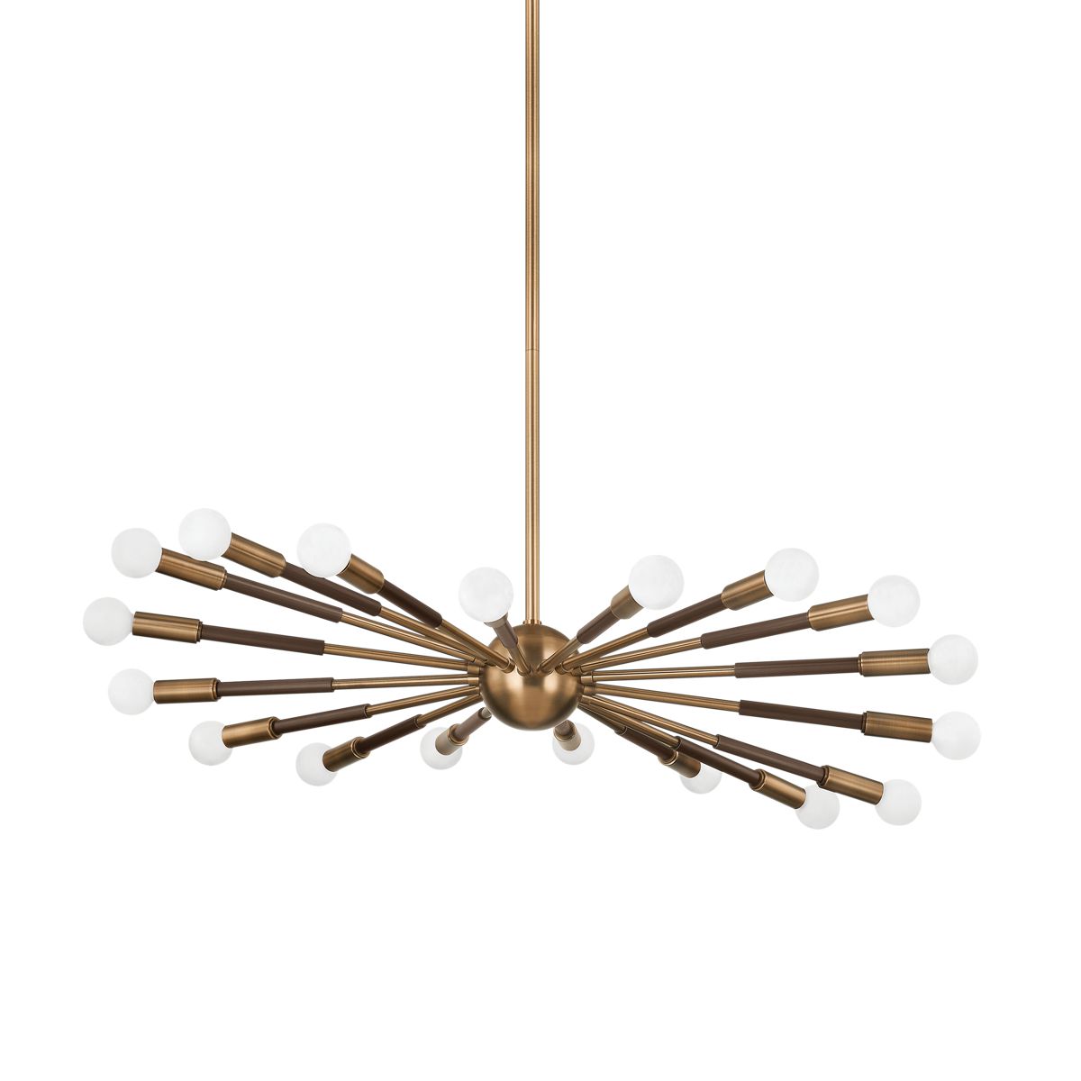 Troy Lighting Obie Chandelier - Mid-Century Modern Design - Patina Brass & Bronze Finish