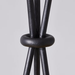 Troy Lighting Santa Monica Floor Lamp - Unique Tripod Design with Forged Iron Base and White Linen Shade