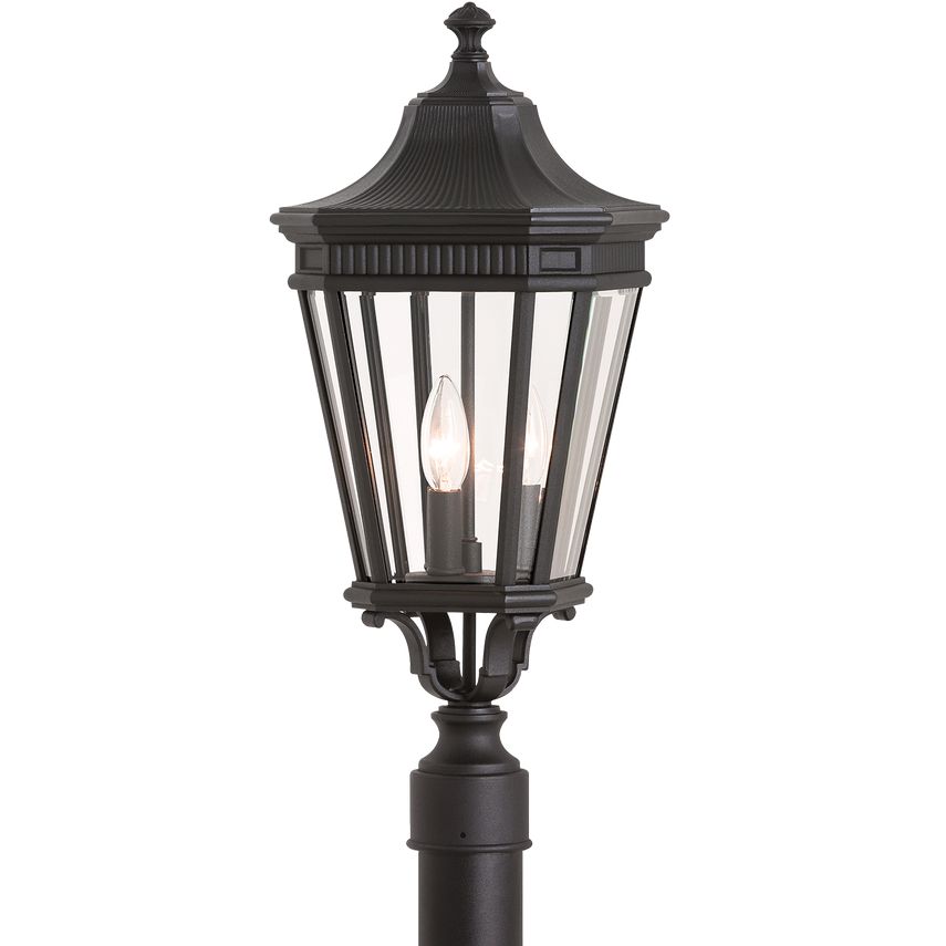 Visual Comfort Cotswold Lane 5407 Small Post Lantern - Antique Gas Lantern Design with Beveled Clear Glass