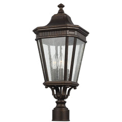 Visual Comfort Cotswold Lane 5427 Antique Gas Lantern-Inspired Small Post Lantern with Beveled Clear Glass