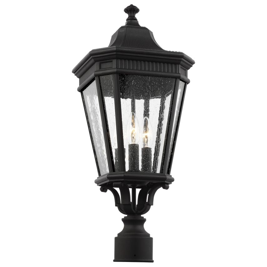 Visual Comfort Cotswold Lane 5427 Antique Gas Lantern-Inspired Small Post Lantern with Beveled Clear Glass