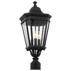 Visual Comfort Cotswold Lane 5427 Antique Gas Lantern-Inspired Small Post Lantern with Beveled Clear Glass