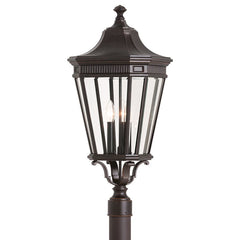 Visual Comfort Cotswold Lane Large Post Lantern OL5408 - Antique Gas Lantern Design with Beveled Clear Glass