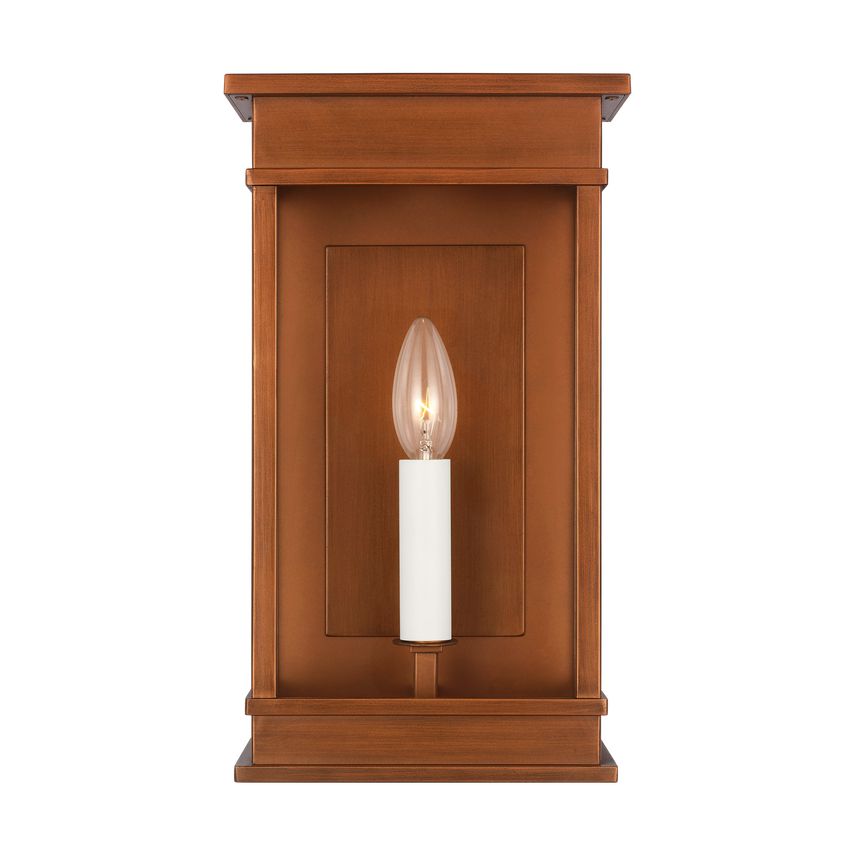 Visual Comfort Cupertino Small Wall Lantern by Chapman & Myers - Transitional Style with Clear Glass Panes