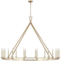 Visual Comfort Darlana Grande 1 Ring Chandelier with Open Candelabra Design and Airy Aesthetic