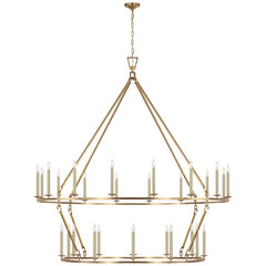 Visual Comfort Darlana Grande 2-Tier Chandelier with Open Candelabra Design and Airy Elegance