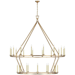 Visual Comfort Darlana Grande 2-Tier Chandelier with Open Candelabra Design and Airy Elegance