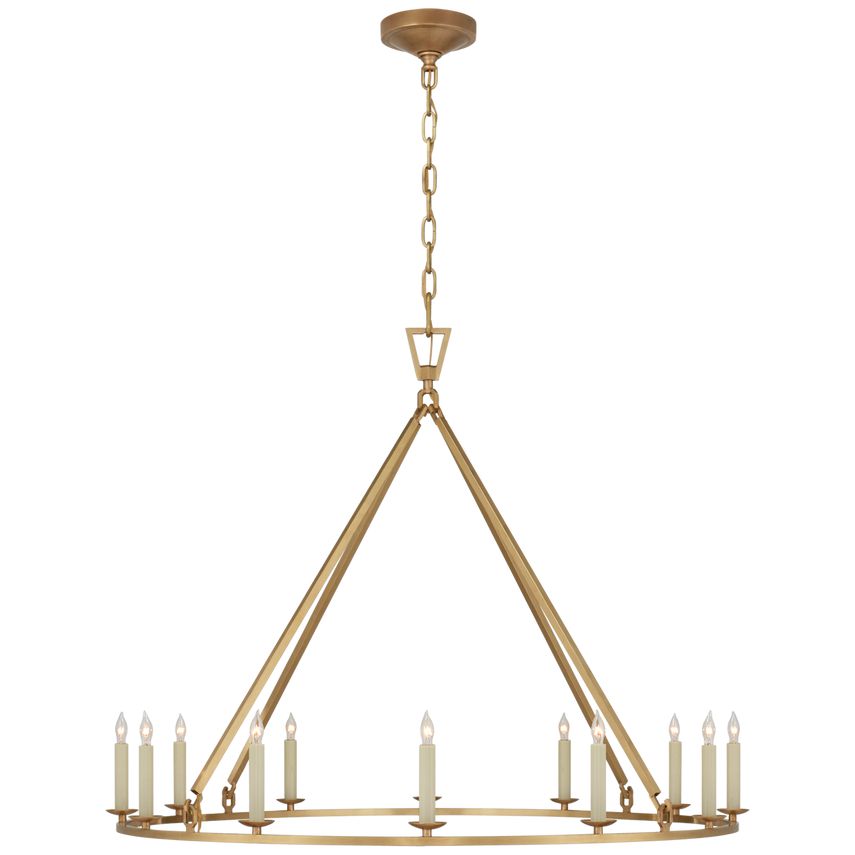 Visual Comfort Darlana Large 1-Ring Chandelier with Open Design and Candelabra Lamps for Elegant Illumination