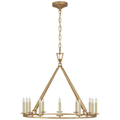 Visual Comfort Darlana Medium Single Ring Chandelier with Candelabra Lamps and Open Design for Modern Spaces