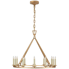 Visual Comfort Darlana Medium Single Ring Chandelier with Candelabra Lamps and Open Design for Modern Spaces