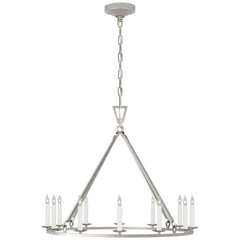 Visual Comfort Darlana Medium Single Ring Chandelier with Candelabra Lamps and Open Design for Modern Spaces