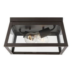 Visual Comfort Founders 2-Light Outdoor Flush Mount, Timeless Styling & Durable Aluminum Construction