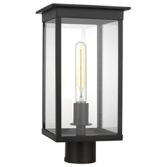 Visual Comfort Freeport Medium Outdoor Post Lantern - Steel Construction with Rectangular Silhouette