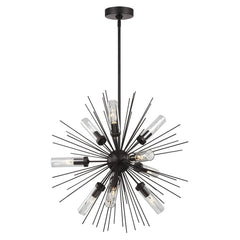 Visual Comfort-Hilo 9-Light Small Outdoor Chandelier with Organic Globe Silhouette and Slim Metal Arms