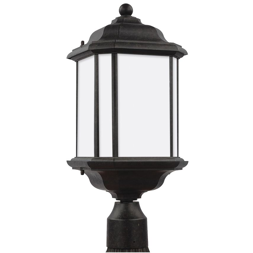 Visual Comfort Kent One Light Outdoor Post Lantern 82529 in Durable Die-Cast Aluminum for All Weather Conditions