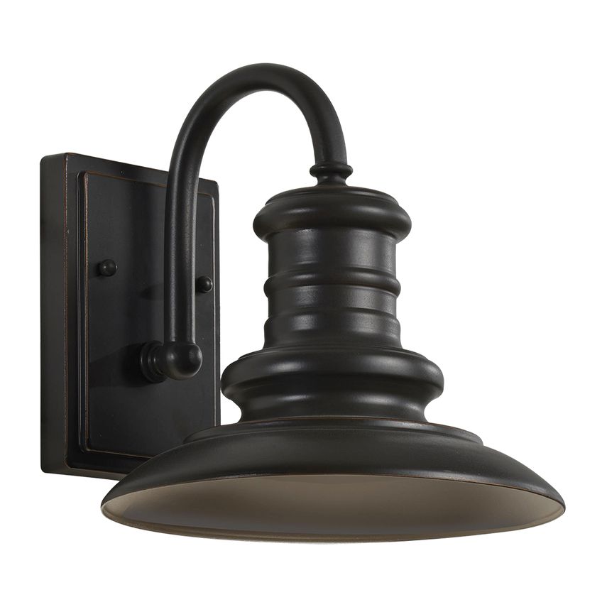 Visual Comfort Redding Station 1-Light Small Lantern With Vintage Railroad Design And Textured Aluminum Shade