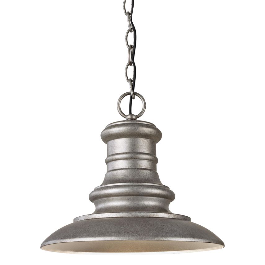 Visual Comfort Redding Station Pendant Light - Vintage Railroad Style with Textured Aluminum Shades