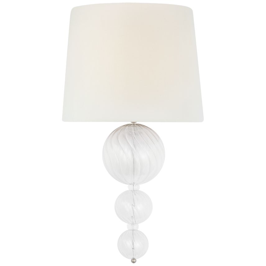 Visual Comfort Talia 18" Wall Sconce With White Linen Shade – Elegant Design For Whimsical Lighting