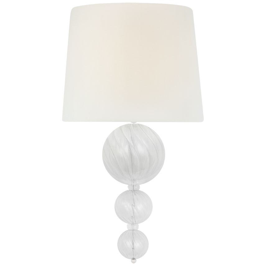 Visual Comfort Talia 18" Wall Sconce With White Linen Shade – Elegant Design For Whimsical Lighting