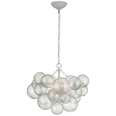 Visual Comfort Talia Small Chandelier with Artisanal Glass Orbs and Metal Baskets for Whimsical Elegance